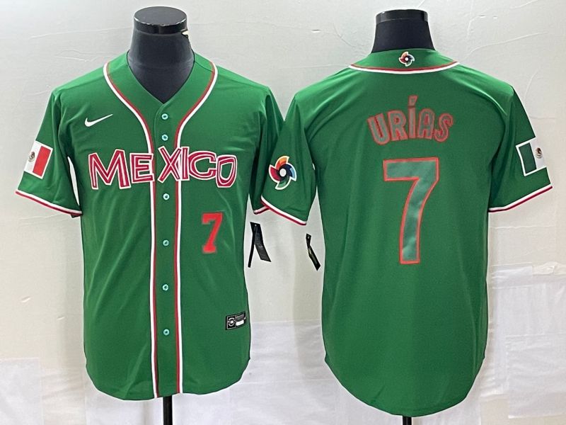 Men 2023 World Cub Mexico #7 Urias Green green Nike MLB Jersey6->more jerseys->MLB Jersey